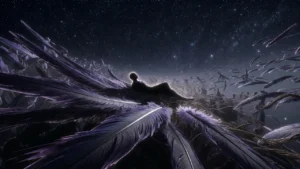 Somatic strategies easing nighttime hypervigilance in trauma survivors with surreal calming feathers and light