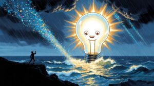 Surreal humour lightbulb calming PTSD emotional storms for regulation and resilience